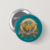 Wonder Woman Foliage Sketch Logo Button (Vorne & Hinten)