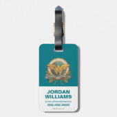 Wonder Woman Foliage Sketch Logo Gepäckanhänger (Rückseite vertikal)