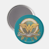 Wonder Woman Foliage Sketch Logo Magnet (Vorderseite/Rückseite)