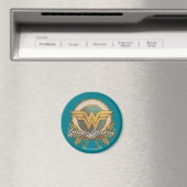 Wonder Woman Foliage Sketch Logo Magnet (In Situ (Geschirrspüler))