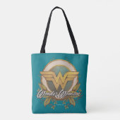 Wonder Woman Foliage Sketch Logo Tasche (Rückseite)