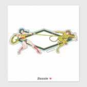 Wonder Woman gegen Cheetah Aufkleber (Blatt)