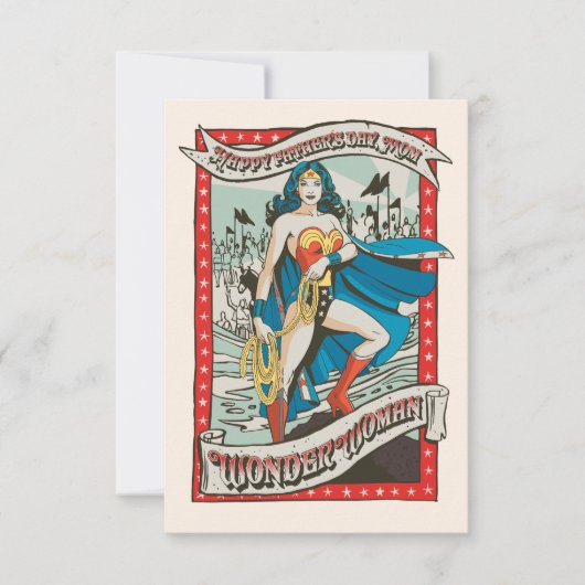 Wonder Woman | Glücklicher Vatertag, Mama Karte (Vorderseite)