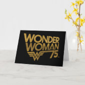 Wonder Woman Gold-Logo zum 75-jährigen Jubiläum Karte (Gelbe Blume)