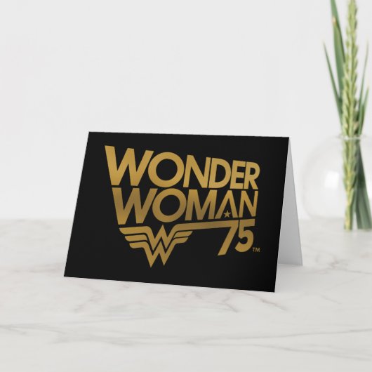 Wonder Woman Gold-Logo zum 75-jährigen Jubiläum Karte (Vorderseite)