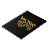 Wonder Woman Gold-Logo zum 75-jährigen Jubiläum Notizblock (Linke Seite)