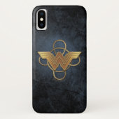 Wonder Woman Gold Symbol über Lasso Case-Mate iPhone Hülle (Rückseite)