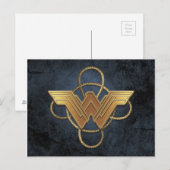 Wonder Woman Gold Symbol über Lasso Postkarte (Vorne/Hinten)