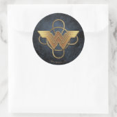 Wonder Woman Gold Symbol über Lasso Runder Aufkleber (Tasche)
