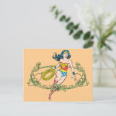 Wonder Woman Green Vines Postkarte (Stehend Vorderseite)