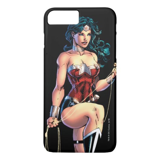 Wonder Woman Gripping Lasso Atop Rock Case-Mate iPhone Hülle (Rückseite)