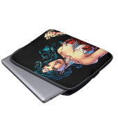 Wonder Woman Gripping Lasso Atop Rock Laptopschutzhülle (Vorne Knopf)