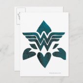 Wonder Woman Grunge Logo Postkarte (Vorne/Hinten)