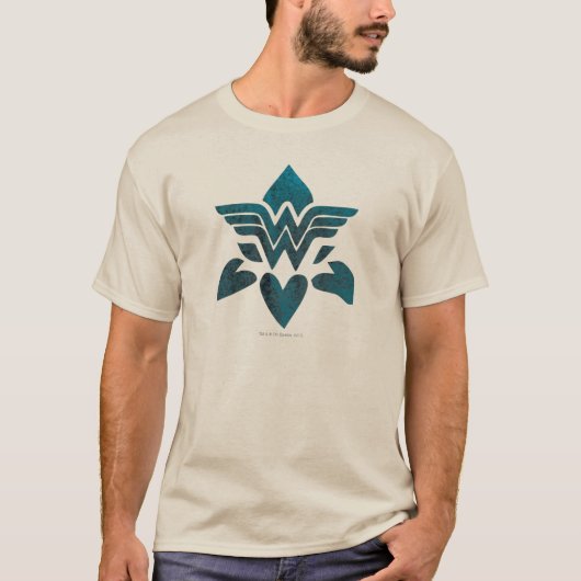 Wonder Woman Grunge Logo T-Shirt (Vorderseite)