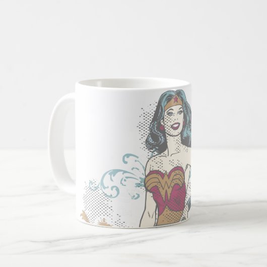 Wonder Woman Halftone Kaffeetasse (Vorderseite Links)