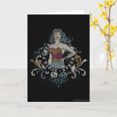 Wonder Woman Halftone Karte (Gelbe Blume)