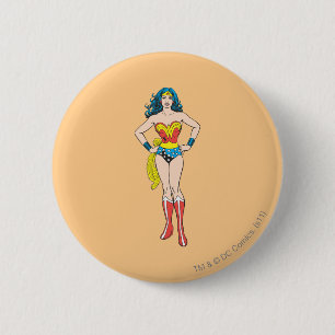 Wonder Woman Hands auf Hüften Button