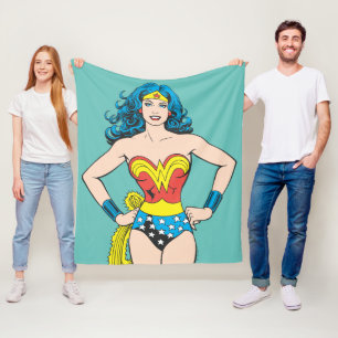 Wonder Woman Hands auf Hüften Fleecedecke