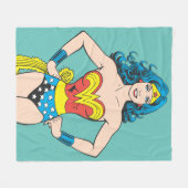 Wonder Woman Hands auf Hüften Fleecedecke (Vorderseite (Horizontal))