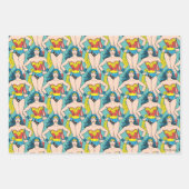 Wonder Woman Hands auf Hüften Geschenkpapier Set (Vorderseite)