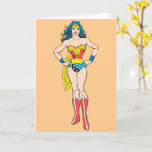 Wonder Woman Hands auf Hüften Karte (Gelbe Blume)
