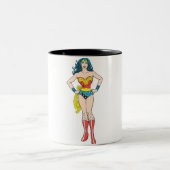 Wonder Woman Hands auf Hüften Zweifarbige Tasse (Mittel)