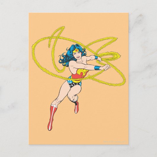 Wonder Woman Holds Lasso 1 Postkarte (Vorderseite)