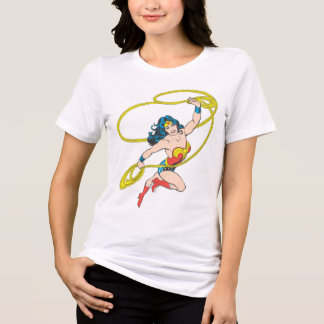 Wonder Woman Holds Lasso 3 Tri-Blend Shirt