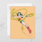 Wonder Woman Holds Lasso 4 Postkarte (Vorne/Hinten)