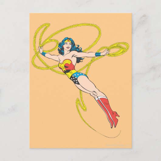 Wonder Woman Holds Lasso 4 Postkarte (Vorderseite)