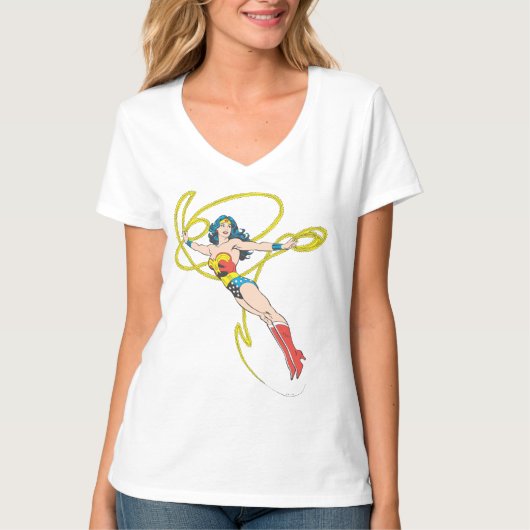 Wonder Woman Holds Lasso 4 T-Shirt (Vorderseite)