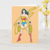 Wonder Woman Holds Lasso 5 Karte (Gelbe Blume)