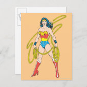 Wonder Woman Holds Lasso 5 Postkarte (Vorne/Hinten)