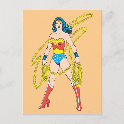 Wonder Woman Holds Lasso 5 Postkarte (Vorderseite)