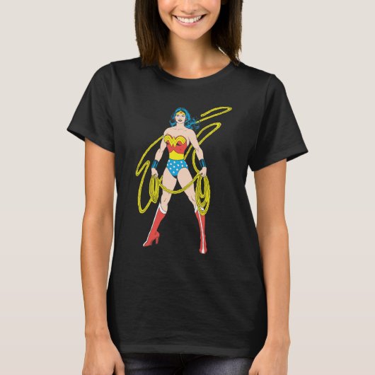 Wonder Woman Holds Lasso 5 T-Shirt (Vorderseite)