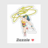 Wonder Woman Holds Lasso Aufkleber (Blatt)