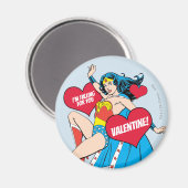 Wonder Woman | Ich fliege für Sie Valentine Magnet (Vorderseite/Rückseite)
