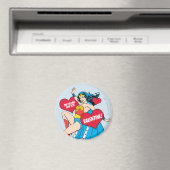 Wonder Woman | Ich fliege für Sie Valentine Magnet (In Situ (Geschirrspüler))