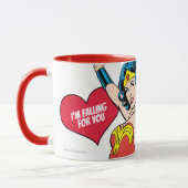 Wonder Woman | Ich fliege für Sie Valentine Tasse (Links)