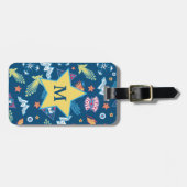 Wonder Woman Icons & Phrases Muster | Monogramm Gepäckanhänger (Vorderseite horizontal)