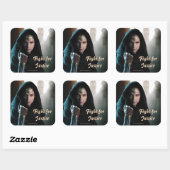 Wonder Woman in Cloak Quadratischer Aufkleber (Blatt)