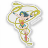 Wonder Woman in Lasso Aufkleber (Vorderseite)