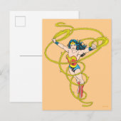 Wonder Woman in Lasso Postkarte (Vorne/Hinten)
