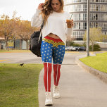 Wonder Woman - Kampf für den Frieden Leggings<br><div class="desc">Karo aus diesen Wonder Woman inspiriert Leggings mit ihren ikonischen rot-weiß Stiefeln,  und einem blauen Stern gemusterten Boden.</div>