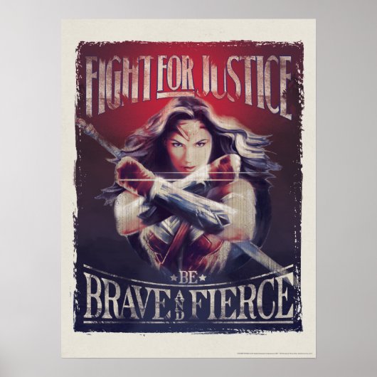 Wonder Woman kämpft für Gerechtigkeit Poster (Vorne)