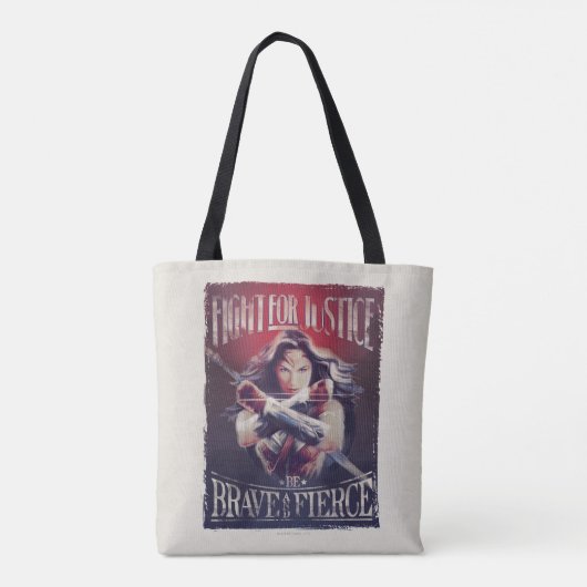 Wonder Woman kämpft für Gerechtigkeit Tasche (Rückseite)