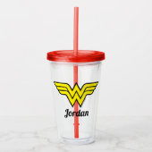 Wonder Woman | Klassisches Logo Acryltrinkbecher (Vorderseite)