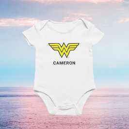 Wonder Woman | Klassisches Logo | Name hinzufügen Baby Strampler
