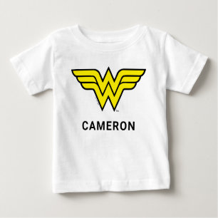 Wonder Woman   Klassisches Logo   Name hinzufügen Baby T-shirt