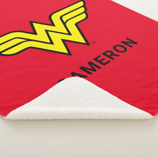 Wonder Woman | Klassisches Logo | Name hinzufügen Sherpadecke (3/4)